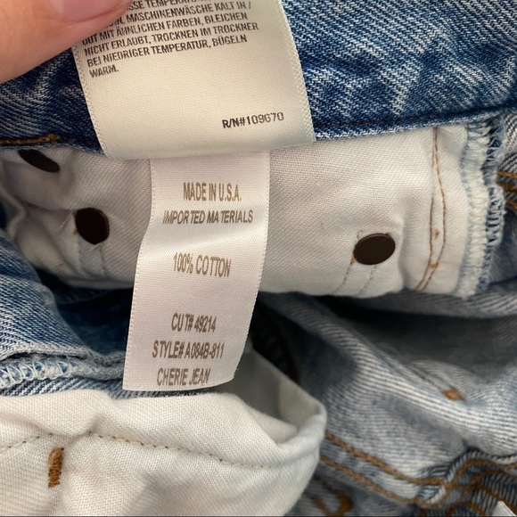 Agolde Cherie High Rise Straight Raw Hem Merit Light Wash Jean 24 - Picture 7 of 10